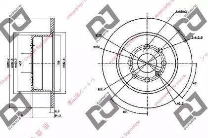 Тормозной диск DJ PARTS BD1772